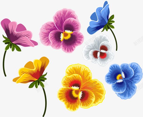 花朵装饰物png免抠素材_新图网 https://ixintu.com 彩色 手绘 植物装扮 花 花素材