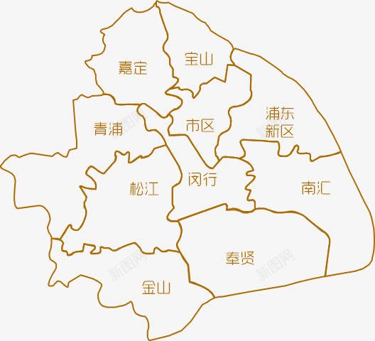 地域分布png免抠素材_新图网 https://ixintu.com 地名 地图 线条 背景装饰