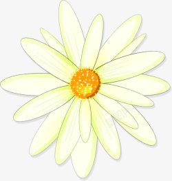 春天清明手绘黄色花朵花瓣装饰素材