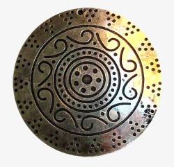 金属花纹圆形装饰品素材