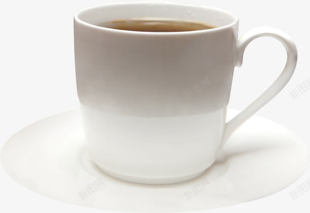 咖啡元素png免抠素材_新图网 https://ixintu.com 咖啡 杯子 白色 碟子