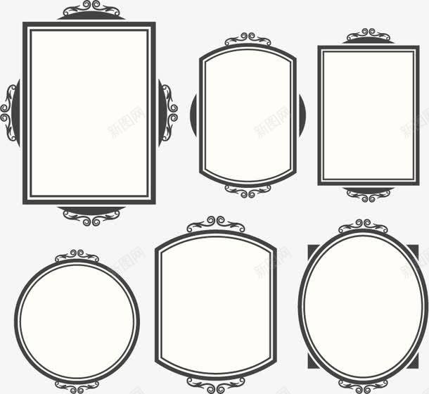 复古镜框png免抠素材_新图网 https://ixintu.com 复古 欧式 边框设计 镜框