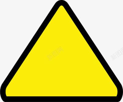 黄色三角手绘图标图标