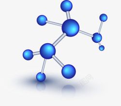 手绘分子排列素材