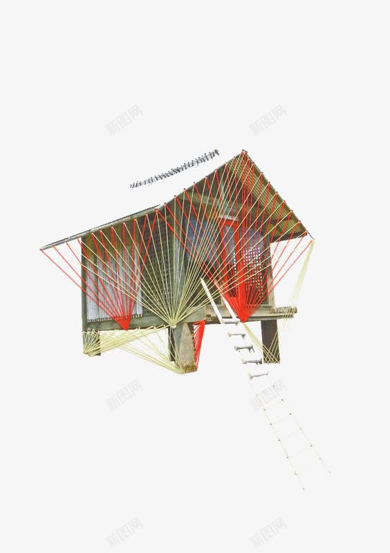 创意线条建筑png免抠素材_新图网 https://ixintu.com 几何 创意建筑 复古 房子 木屋 线条