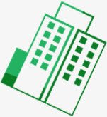 绿色倾斜建筑png免抠素材_新图网 https://ixintu.com 倾斜 建筑 绿色 设计
