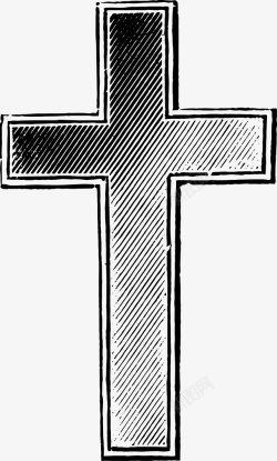 线条十字架素材