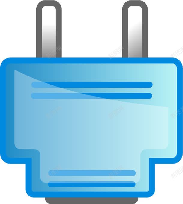 蓝色闪充头图标png_新图网 https://ixintu.com 充电 充电插头 手机充电 数据线 电子产品 闪充