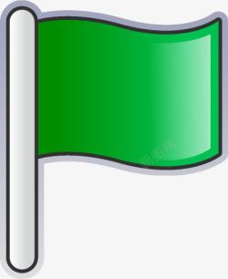 绿色旗子科技简图素材