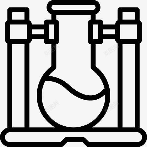 瓶图标png_新图网 https://ixintu.com 化学 化学教育 实验室烧瓶 烧瓶