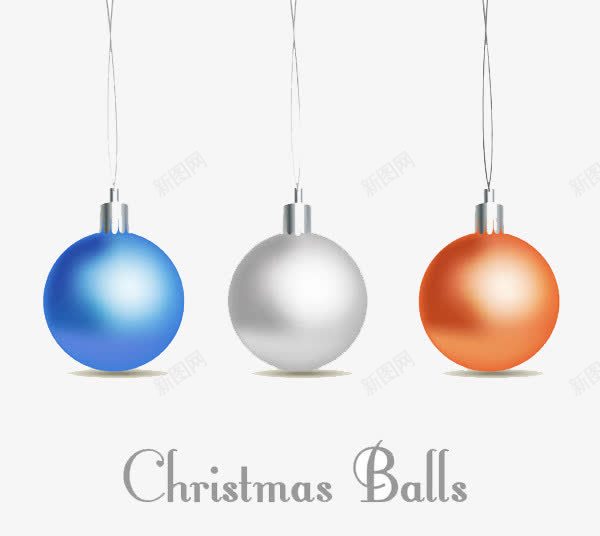圣诞彩色小球png免抠素材_新图网 https://ixintu.com 圣诞节 彩色球 简约 装饰