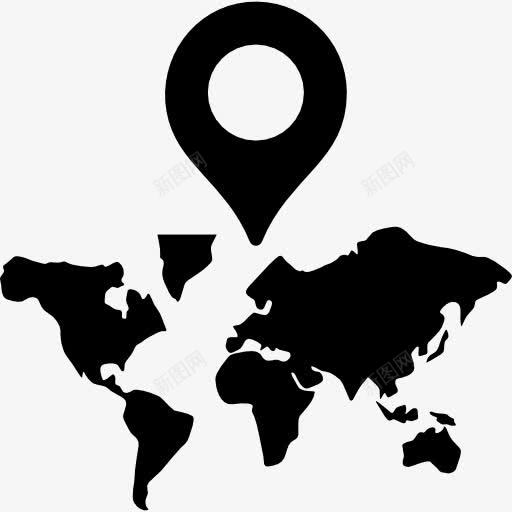世界地图上一个占位符图标png_新图网 https://ixintu.com 世界地图 分布 占位符 地图 地图和国旗 符号