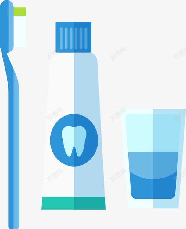 刷牙套装png免抠素材_新图网 https://ixintu.com 世界爱牙日 刷牙套装 医疗 科技