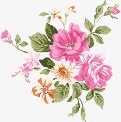粉色美景花朵装饰素材