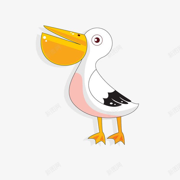 卡通小鸭子png免抠素材_新图网 https://ixintu.com 卡通动物 卡通鸭子 可爱小鸭 大嘴鸭 白色鸭子