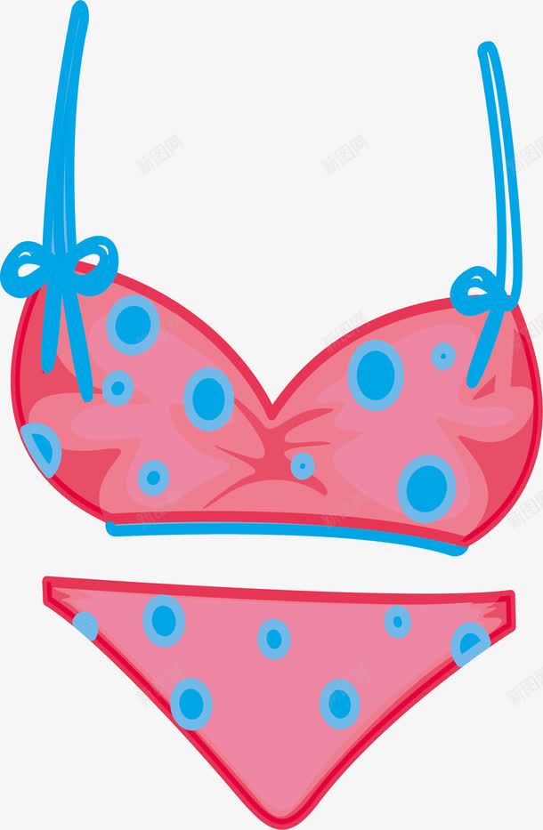 粉红色泳衣png免抠素材_新图网 https://ixintu.com 可爱泳衣 泳衣 矢量素材 粉色泳衣
