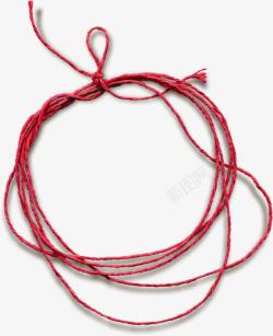 红色装饰编织绳索素材