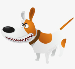愤怒的风手绘卡通愤怒的狗狗插画高清图片