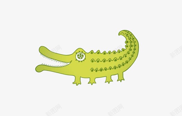 可爱的小鳄鱼png免抠素材_新图网 https://ixintu.com 动物 绿色 鳄鱼