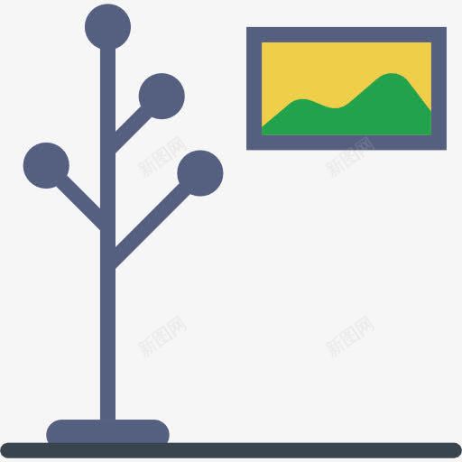 衣架图标png_新图网 https://ixintu.com 客厅 家具 衣架