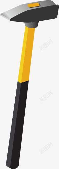 黑色卡通手绘锤子创意png免抠素材_新图网 https://ixintu.com 创意 卡通 锤子 黑色