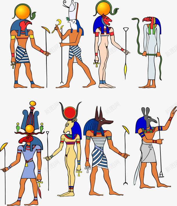 手绘埃及人物png免抠素材_新图网 https://ixintu.com 半兽人 埃及人物 手绘