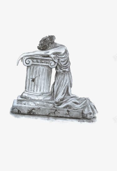 创意雕像png免抠素材_新图网 https://ixintu.com 卡通 复古 手绘 插画 石像 罗马 雕像