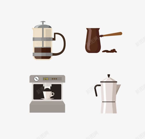 咖啡机png免抠素材_新图网 https://ixintu.com 咖啡机 搅拌机 矢量咖啡机