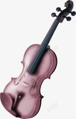 粉色卡通小提琴素材
