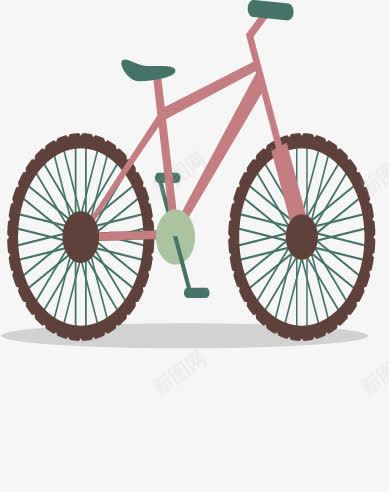 手绘自行车png免抠素材_新图网 https://ixintu.com 交通工具 共享单车 手绘自行车 生活工具 粉色自行车 自行车 骑行