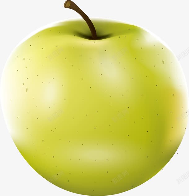 手绘绿色苹果水果png免抠素材_新图网 https://ixintu.com 手绘苹果 水彩 简约 绿色苹果 美味水果 质感
