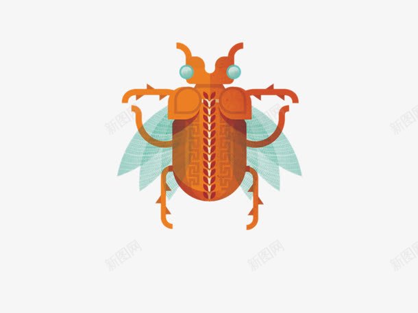 动物甲虫png免抠素材_新图网 https://ixintu.com 甲虫带翅 装饰虫 黄色虫
