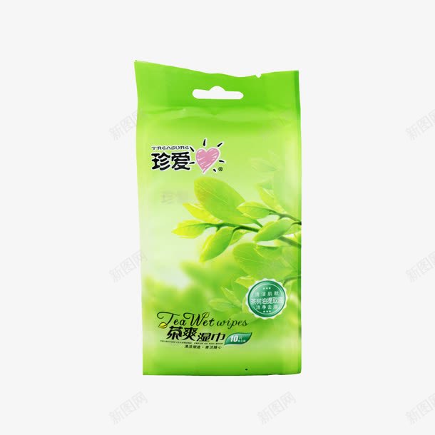 珍爱茶爽湿巾png免抠素材_新图网 https://ixintu.com 产品实物 日用百货 湿巾 珍爱 茶爽配方