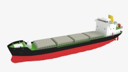 红绿色海运船三色海运船高清图片