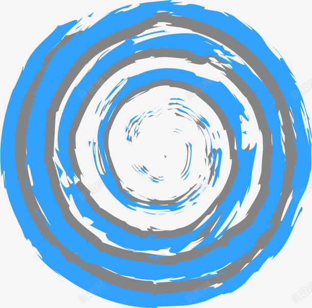 手绘蓝色圆圈png免抠素材_新图网 https://ixintu.com 圆圈 手绘 蓝色 装饰