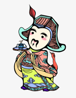 武门神中国风俗传统武门神装饰图案高清图片