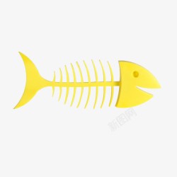黄色鱼骨黄色儿童鱼骨玩具高清图片