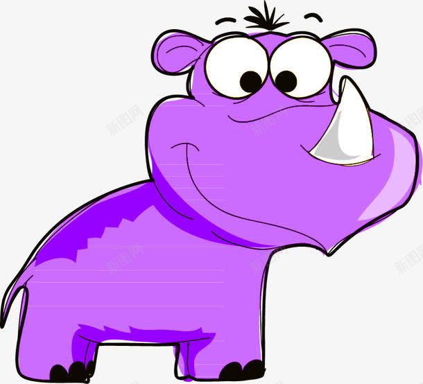 紫色独角兽png免抠素材_新图网 https://ixintu.com 一只 卡通 可爱 尾巴 手绘 独角兽 白色 紫色