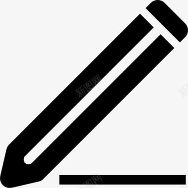 铅笔工具符号在对角线位置的接口图标图标