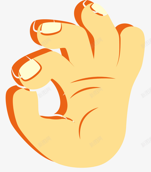 OK的橙色手掌示意图png免抠素材_新图网 https://ixintu.com OK OK示意 卡通手势示意 卡通风格 手势 橙色 矢量手势