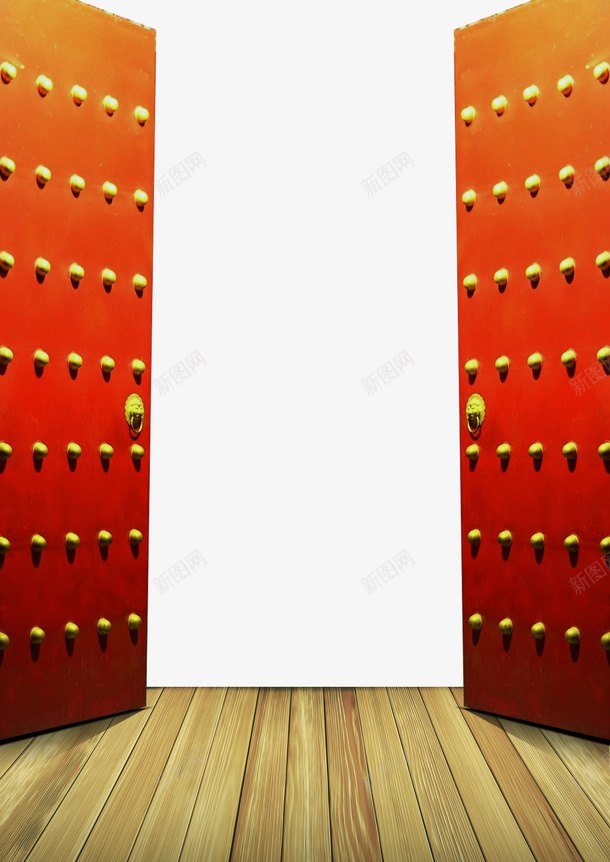 门psd免抠素材_新图网 https://ixintu.com 中国风素材 红色的门 门