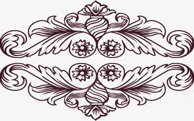 棕色古典欧式花纹png免抠素材_新图网 https://ixintu.com 古典 棕色 欧式 花纹