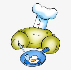 煎蛋的厨师厨师巨蟹座高清图片