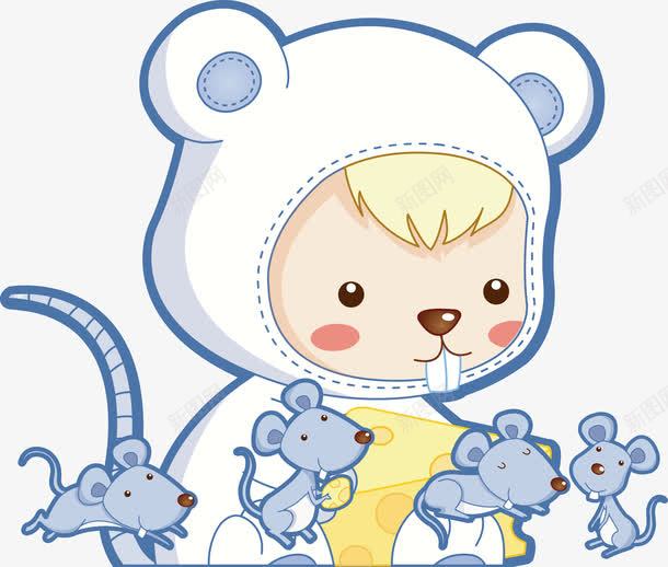 卡通小老鼠png免抠素材_新图网 https://ixintu.com 创意卡通 十二生肖 卡通动物 鼠