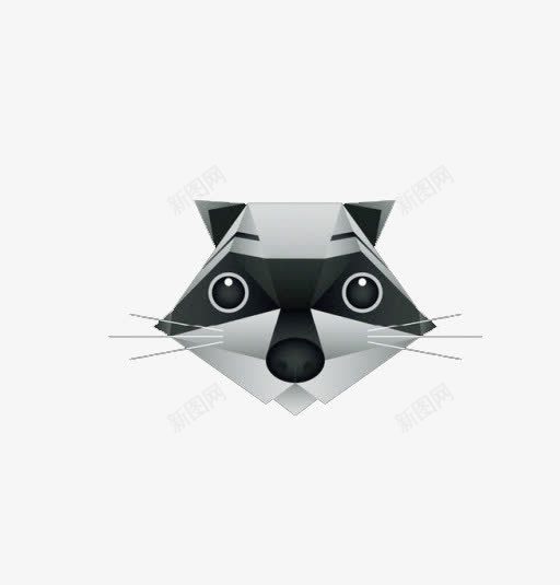 黑色几何猫头png免抠素材_新图网 https://ixintu.com 几何 动物头像 猫 黑色