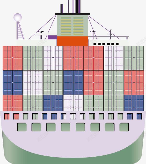 货轮元素png免抠素材_新图网 https://ixintu.com png 元素 物流 货轮矢量 集装箱