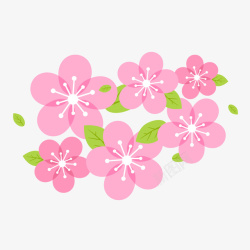 粉色纹理质感花朵元素矢量图素材