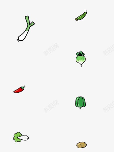 蔬果大集合png免抠素材_新图网 https://ixintu.com 创意 卡通 小简图