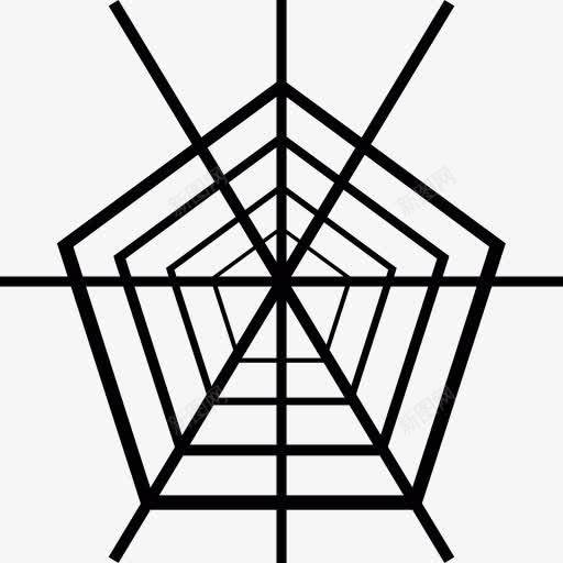 五角大厦的蜘蛛网图标png_新图网 https://ixintu.com 几何形 动物 多边形 蜘蛛