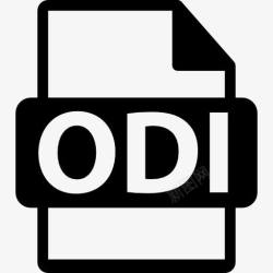 不同的格式ODI的文件格式图标高清图片